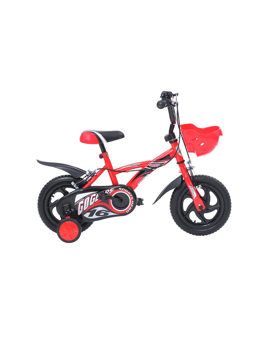 小龙哈彼 炫酷造型12寸儿童自行车(红色)