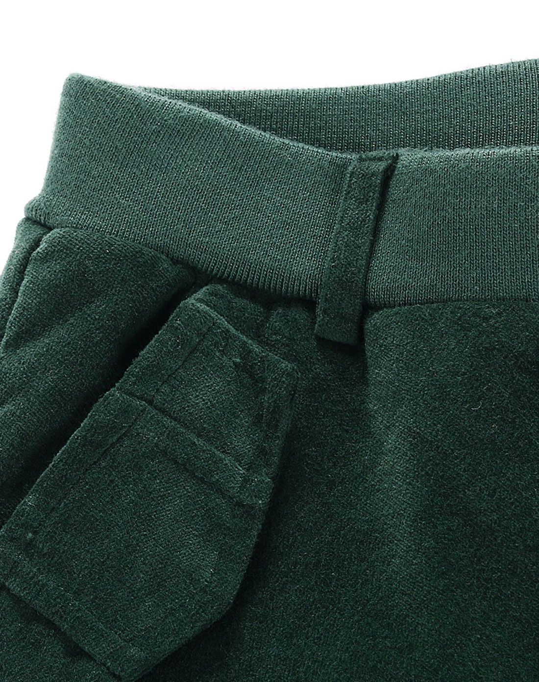 男童云杉绿加厚加绒休闲长裤