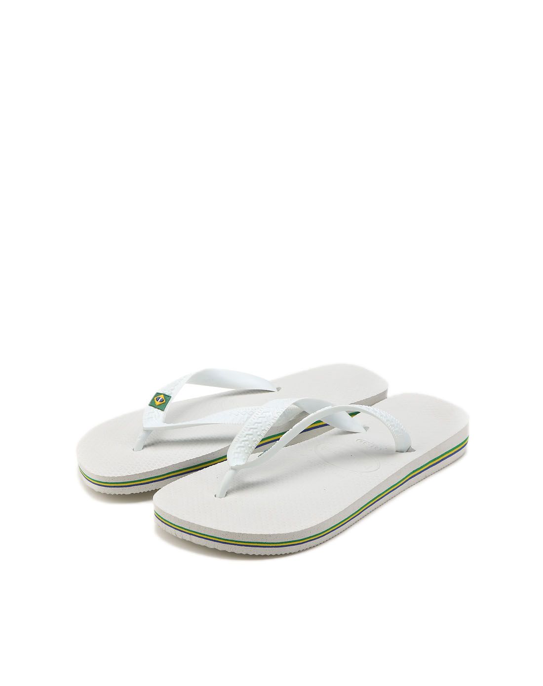 巴西进口中性款白色简约人字拖