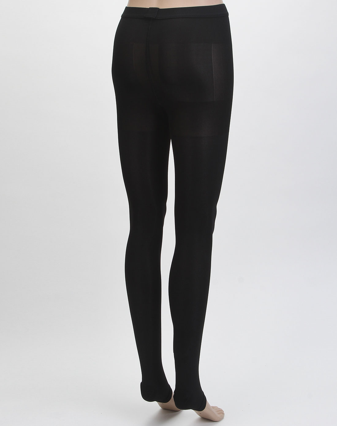 女款黑色480d纤体美腿压力踩脚裤袜