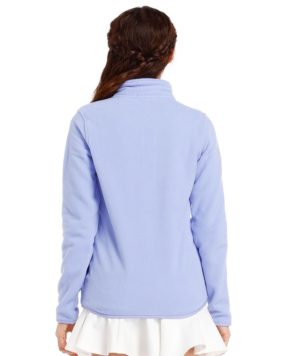 浅宝蓝色舒适可爱修身长袖外套