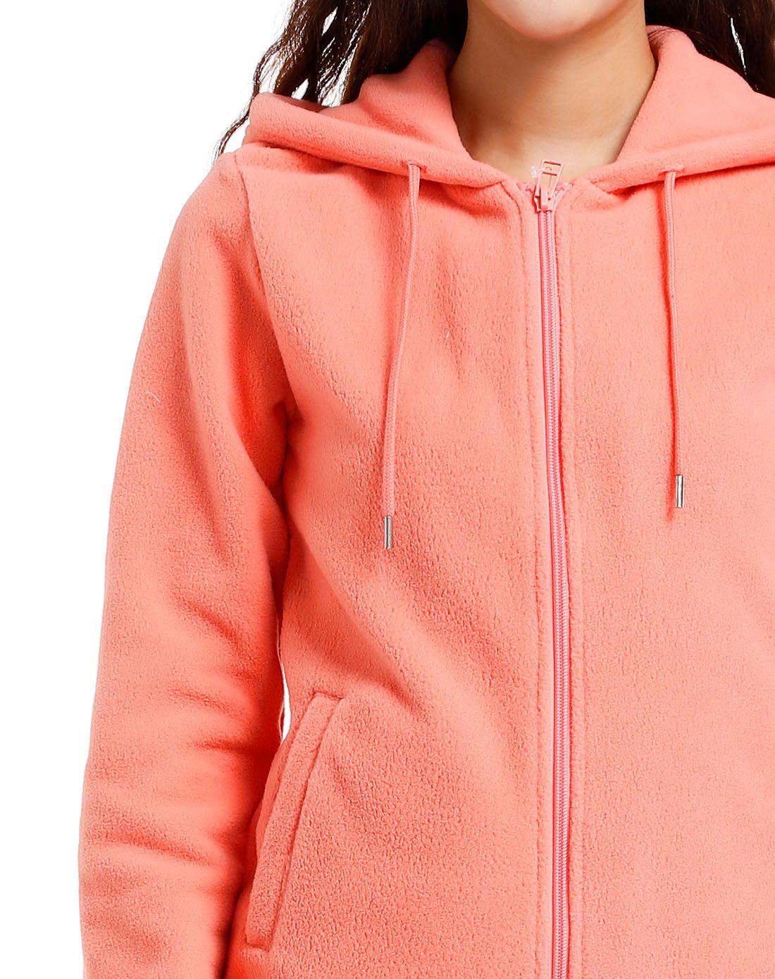 浅桃红色舒适简约长袖外套