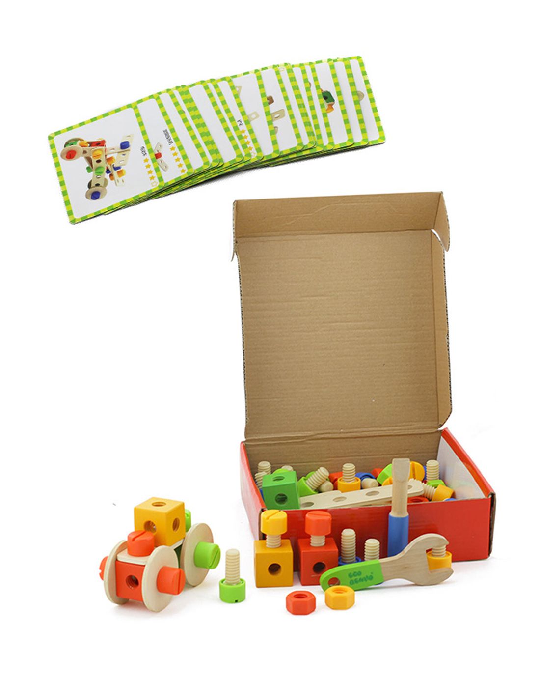 木玩世家精选玩具专场直发货(混合)木玩世家66pcs 螺母组合eb010eb010