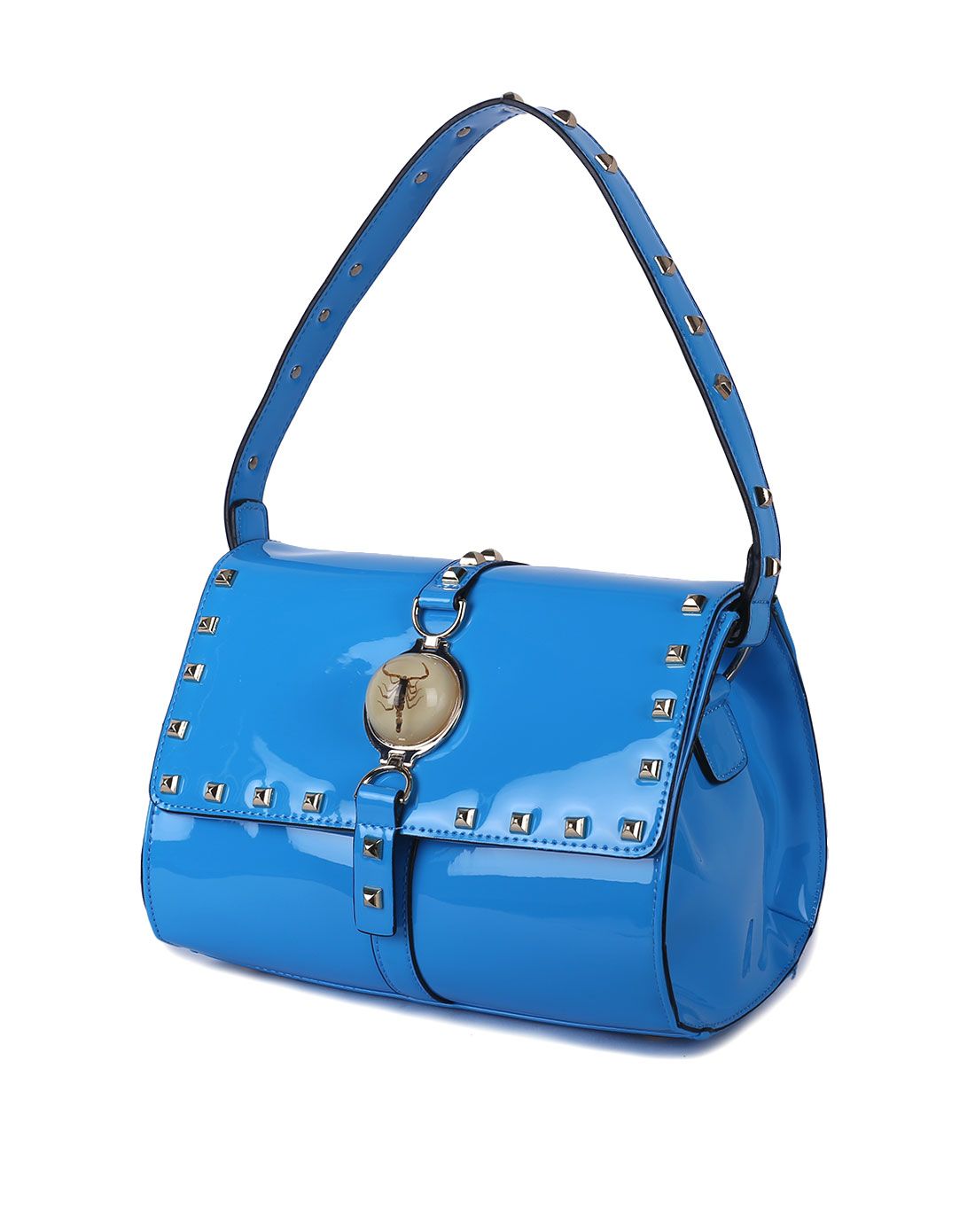 法国fashion tv collection男女鞋包15年新款夜光琥珀铆钉珠光漆皮