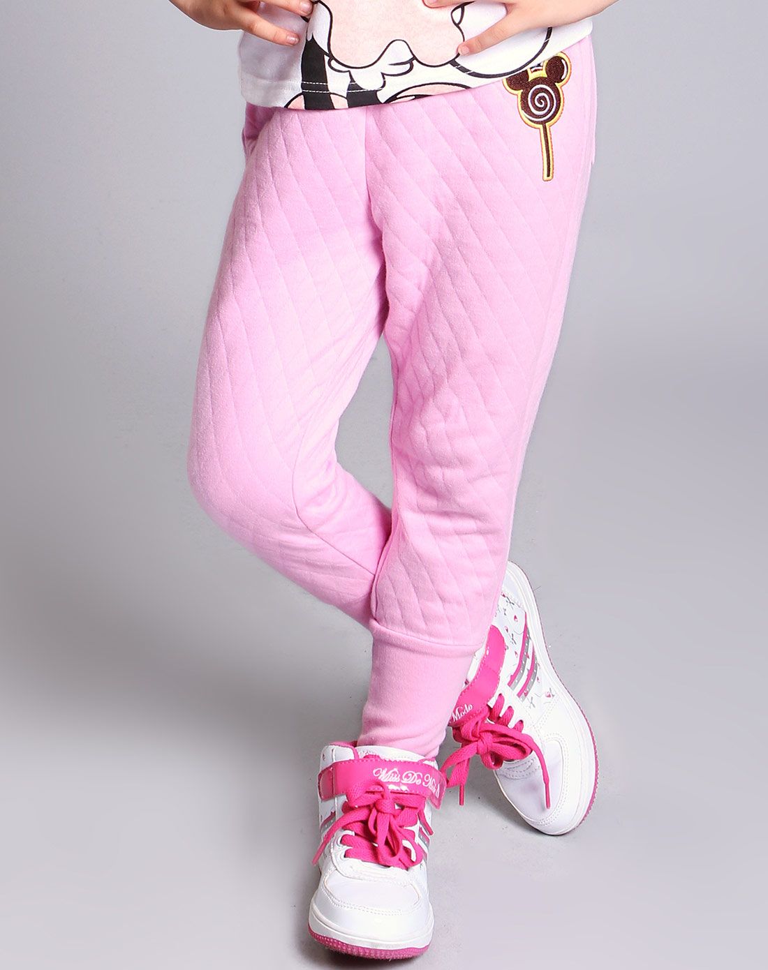 男童粉红色长裤