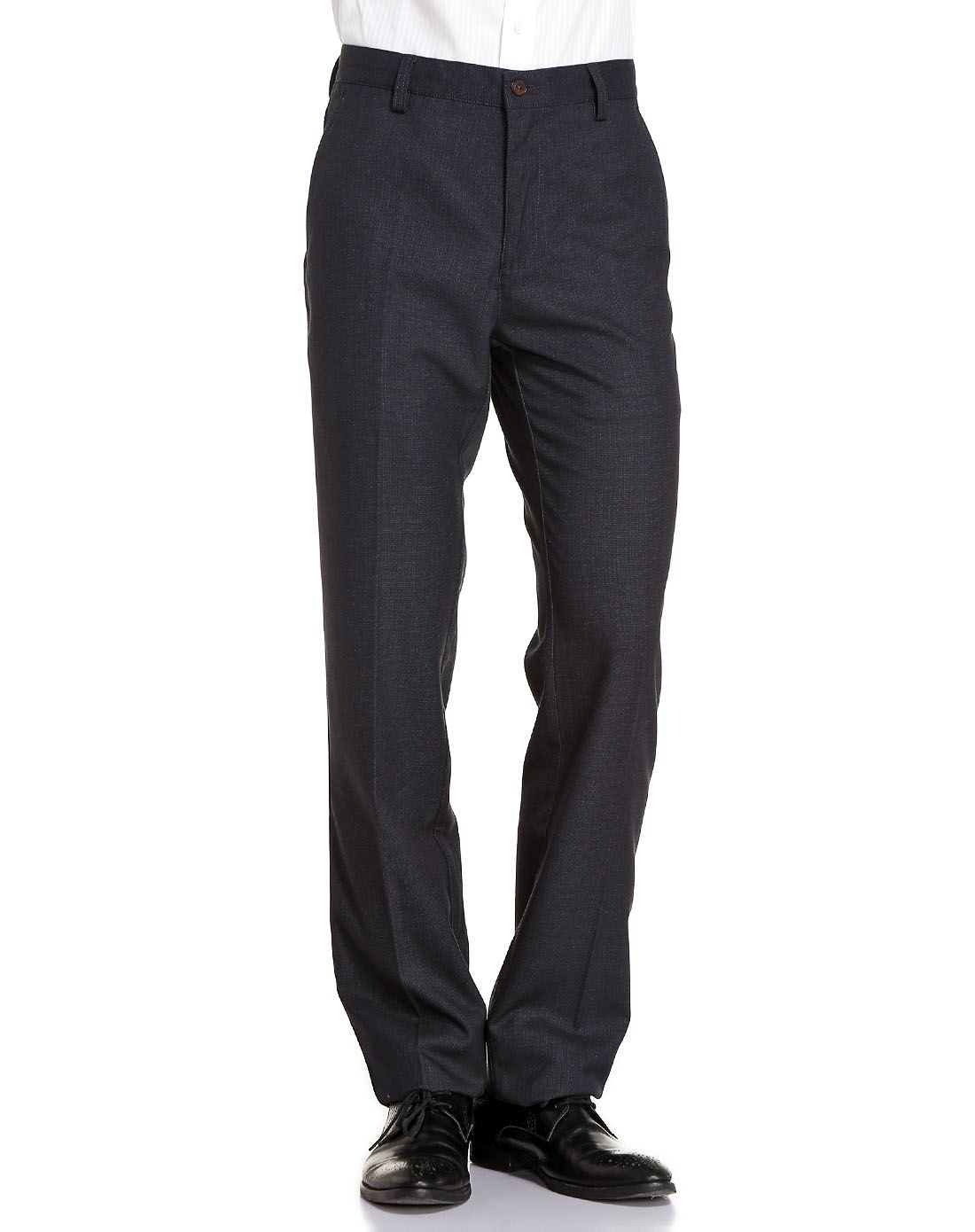 男款深蓝灰色商务百搭长裤