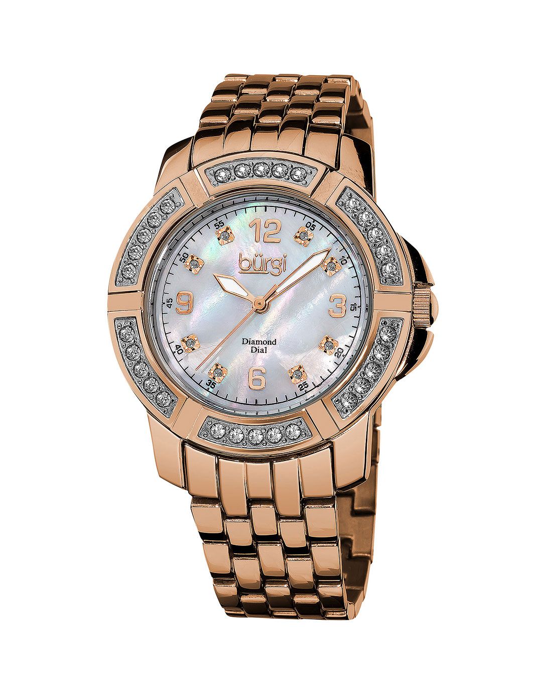 > burgi女装石英钻石手表