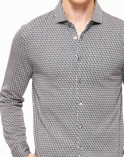 平领商务休闲羊毛针织衬衫