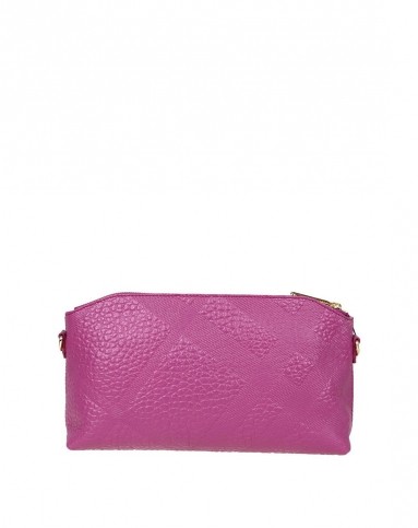 burberry 女士浅洋红色真皮拉链开口斜挎包