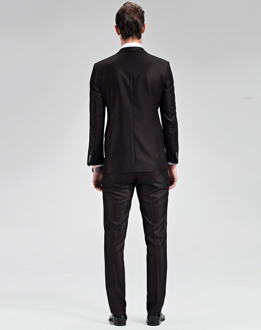 黑灰色帅气商务休闲男士套装西服套西