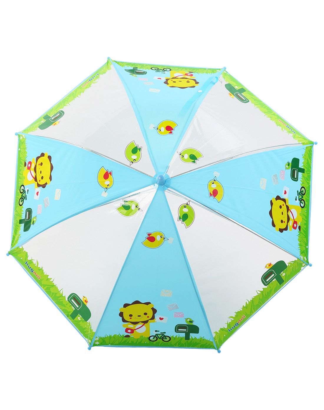 hugmii儿童雨具专场男女童蓝色狮子儿童雨伞ael0037_唯品会
