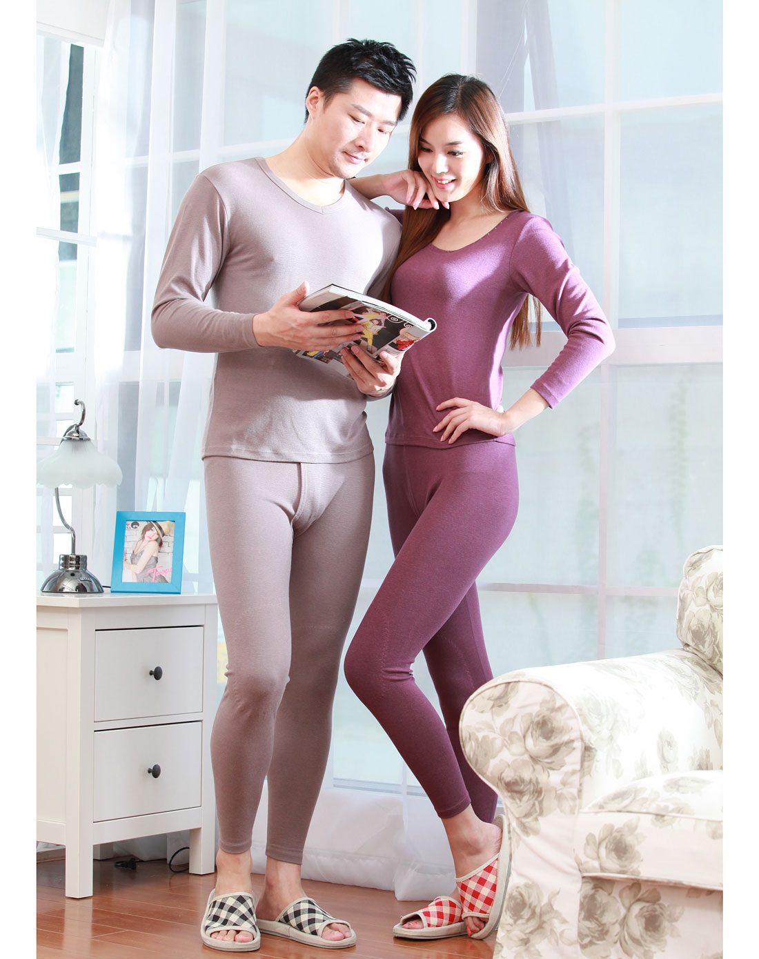 朵彩docare男女内衣混合专场-男款驼灰空调纤维outlastoffice套装