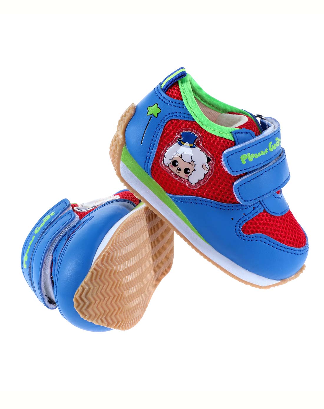 喜羊羊与灰太狼男宝宝宝蓝/大红色学步鞋
