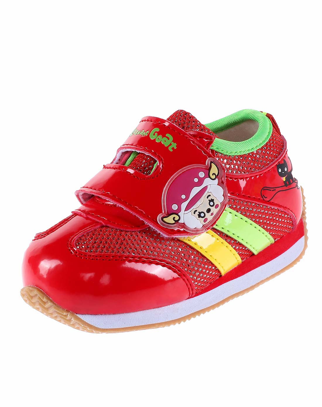 喜羊羊与灰太狼女宝宝大红色学步鞋