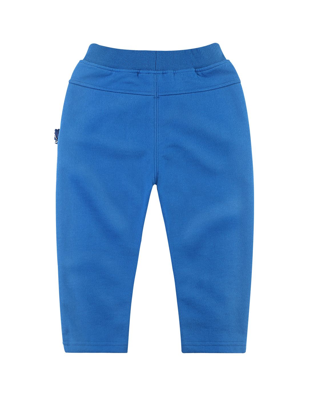 儿童彩蓝色纯棉长裤