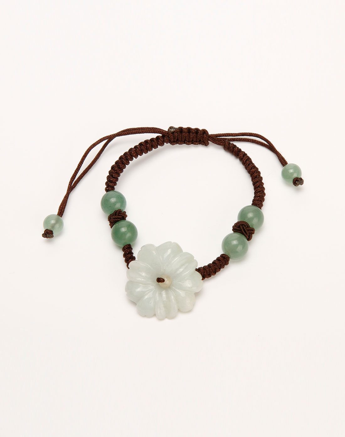 绿色玉石编织时尚手链