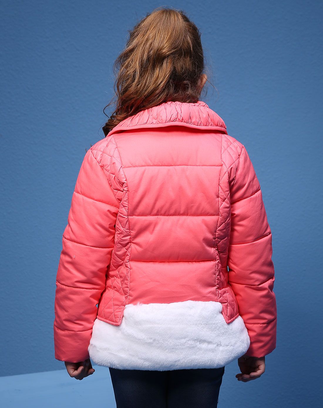 小猪班纳 女童西瓜粉童棉衣(厚)