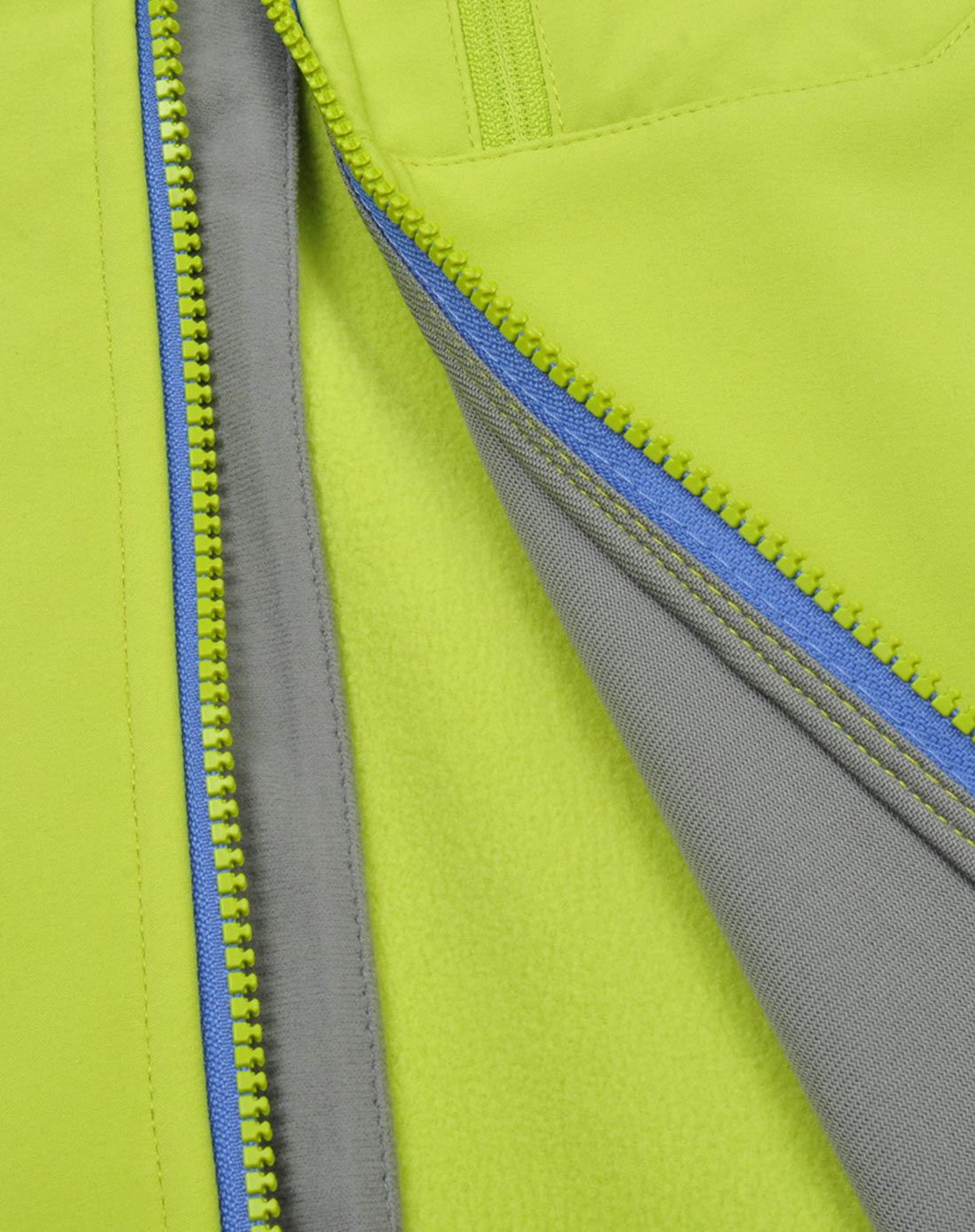 女童酸橙绿软壳可套穿冲锋衣