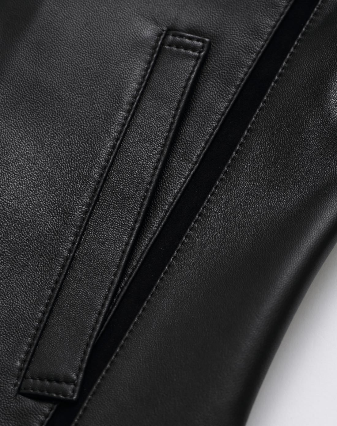 羊皮/黑色进口绵羊皮欧洲风翻领皮衣