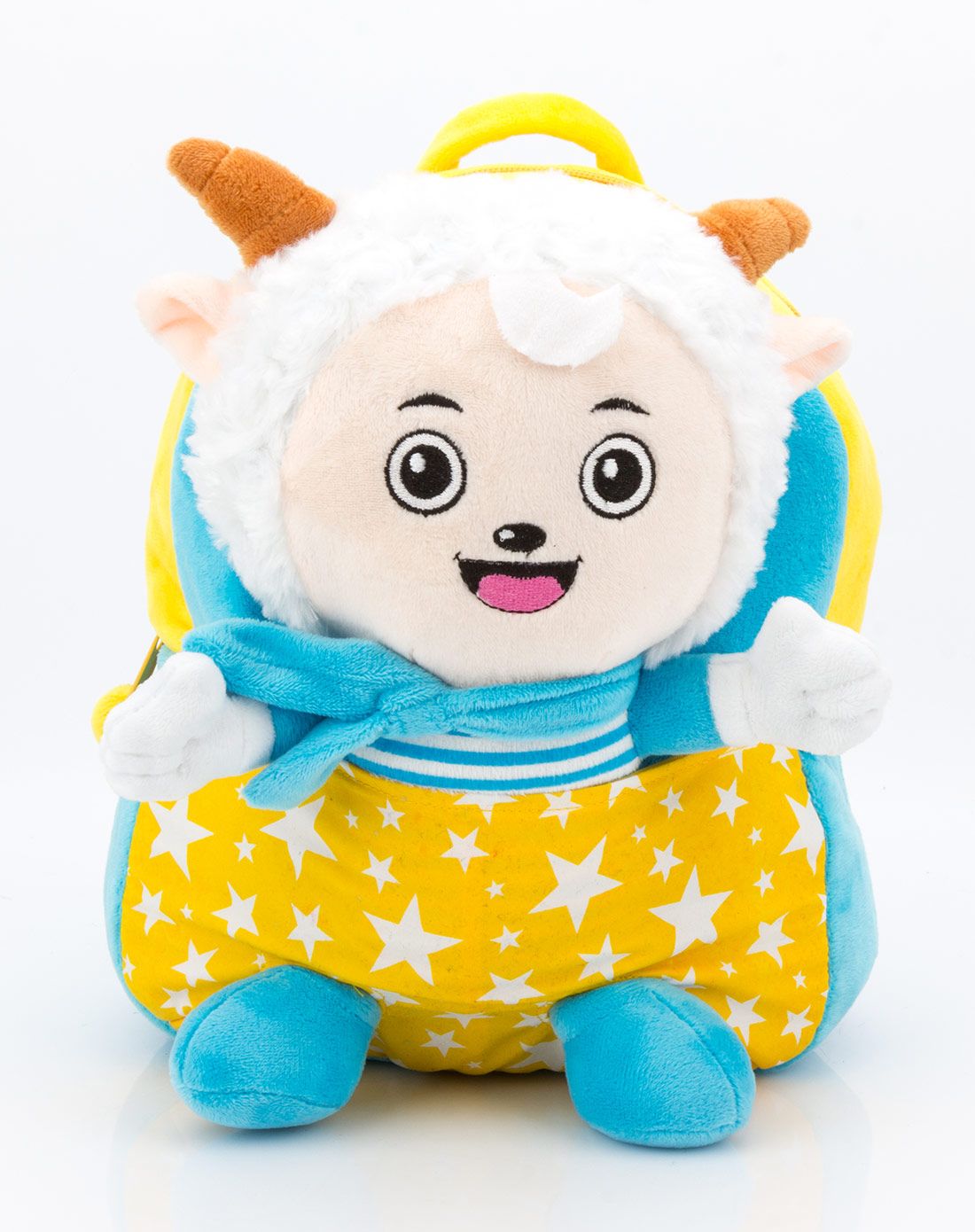 喜羊羊公仔书包-蓝色