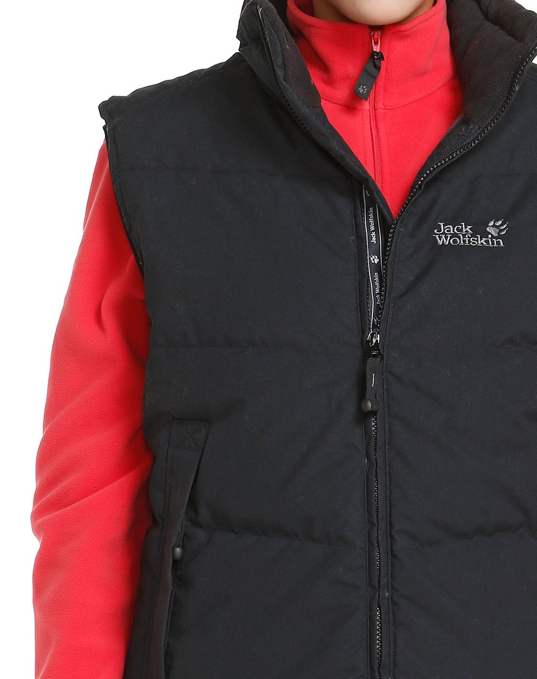 狼爪jackwolfskin户外男女柔软舒适 女款黑色羽绒马甲5003561-6000