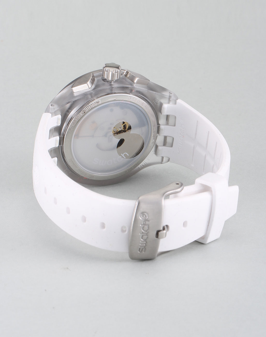 斯沃琪swatch手表专场-中性时尚潮流机械手表白色