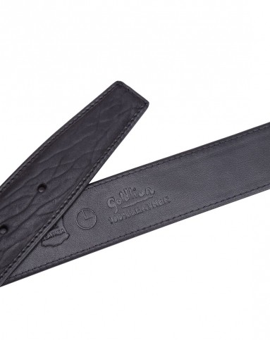 男装黑色商务休闲(海狮皮)板扣皮带