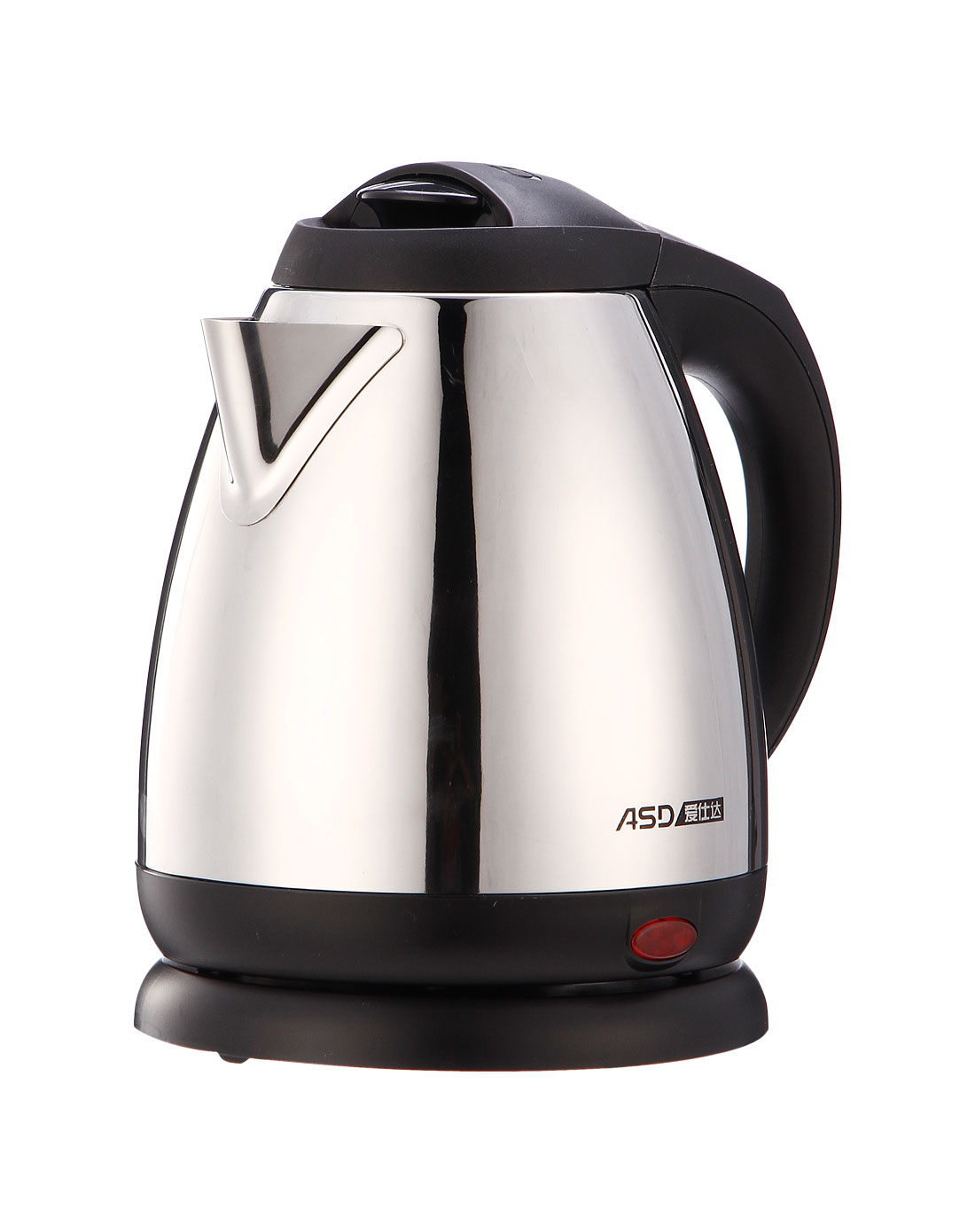 银/黑色不锈钢快速加热水壶