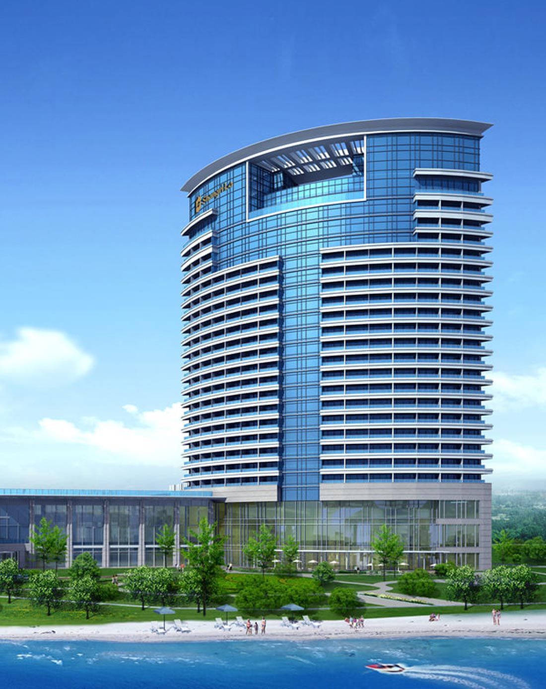 秦皇岛香格里拉豪华海景房1晚 每日双早 每日双人自助晚餐 每人一杯