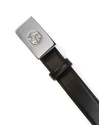 奢华风尚名品专场gucci 女款黑色简约皮带gucci028_唯品会