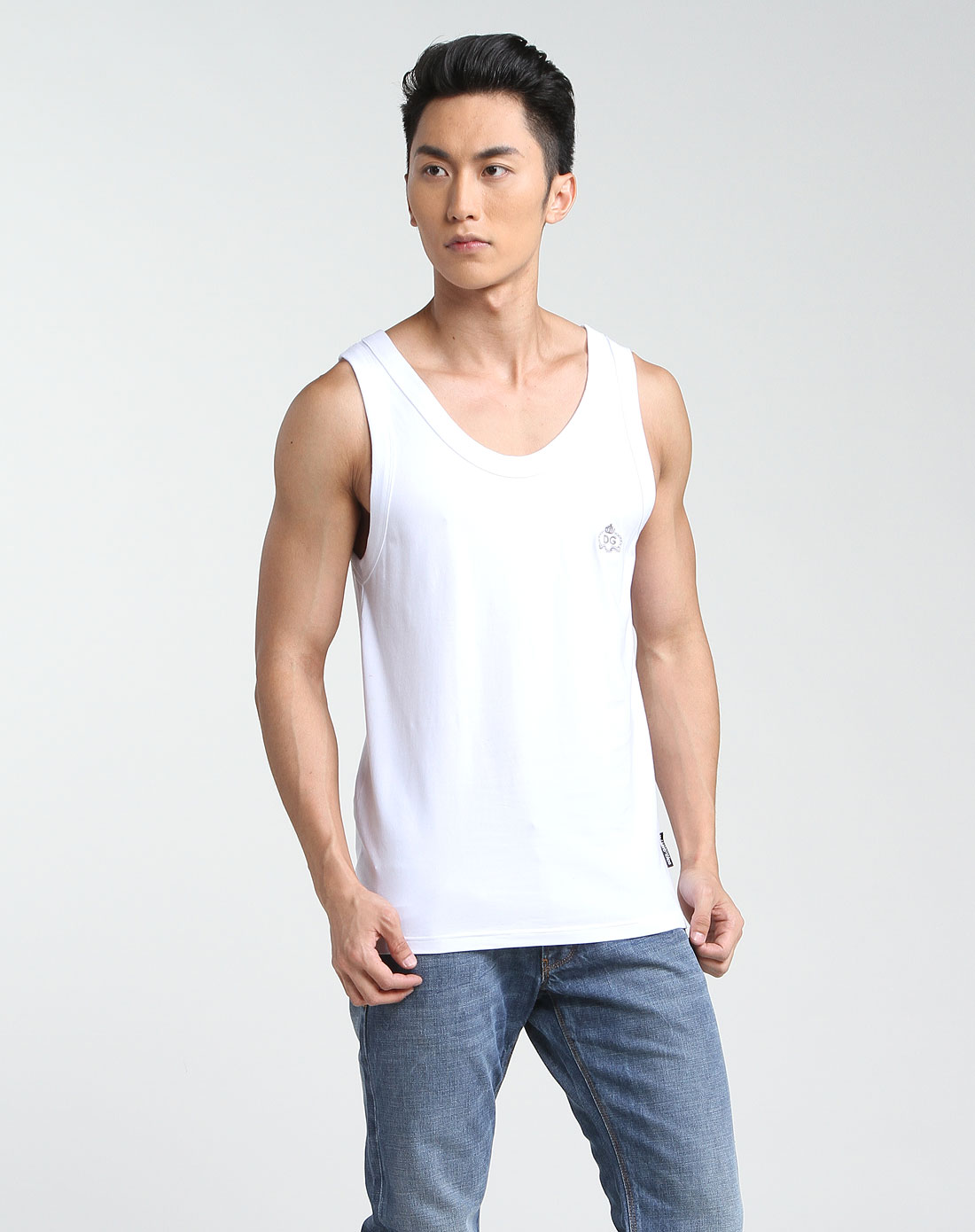 dolce&gabbana 男款舒适背心白色