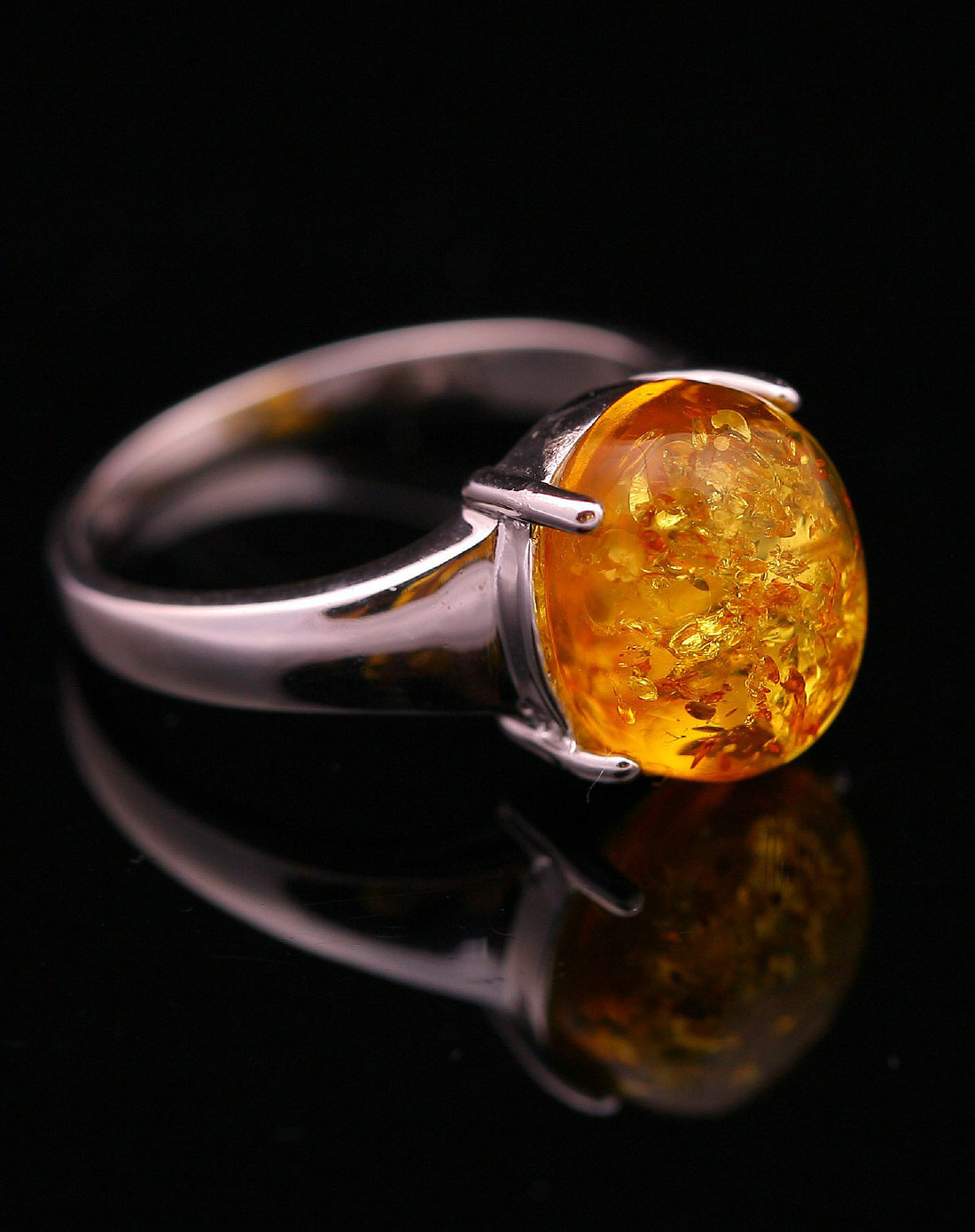 [ 昊天 ] 流光溢彩花珀戒指