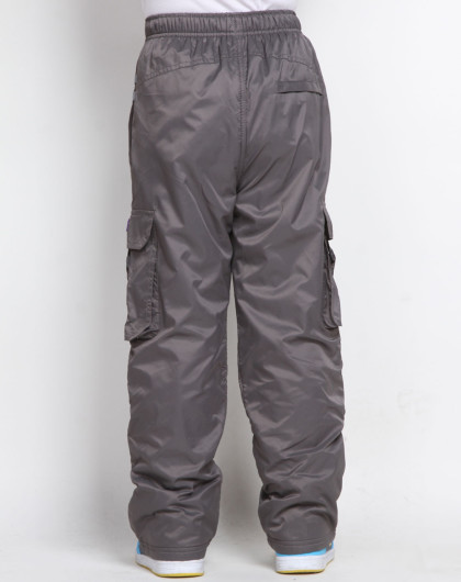 男童茶灰色时尚保暖长裤