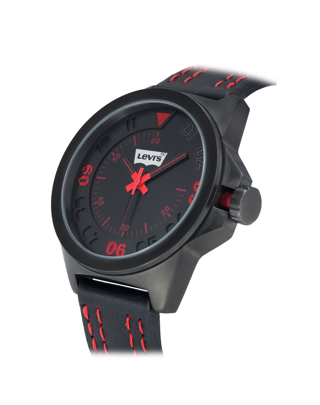 levis 男款黑色复古设计时尚石英手表