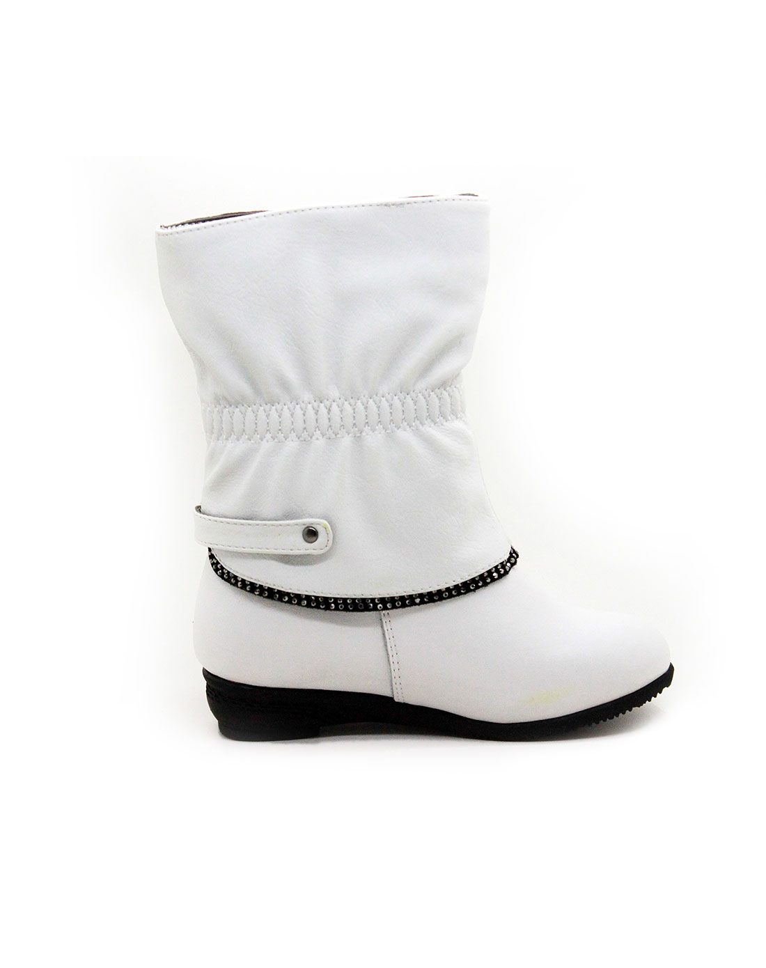 女童白色小童女童靴子