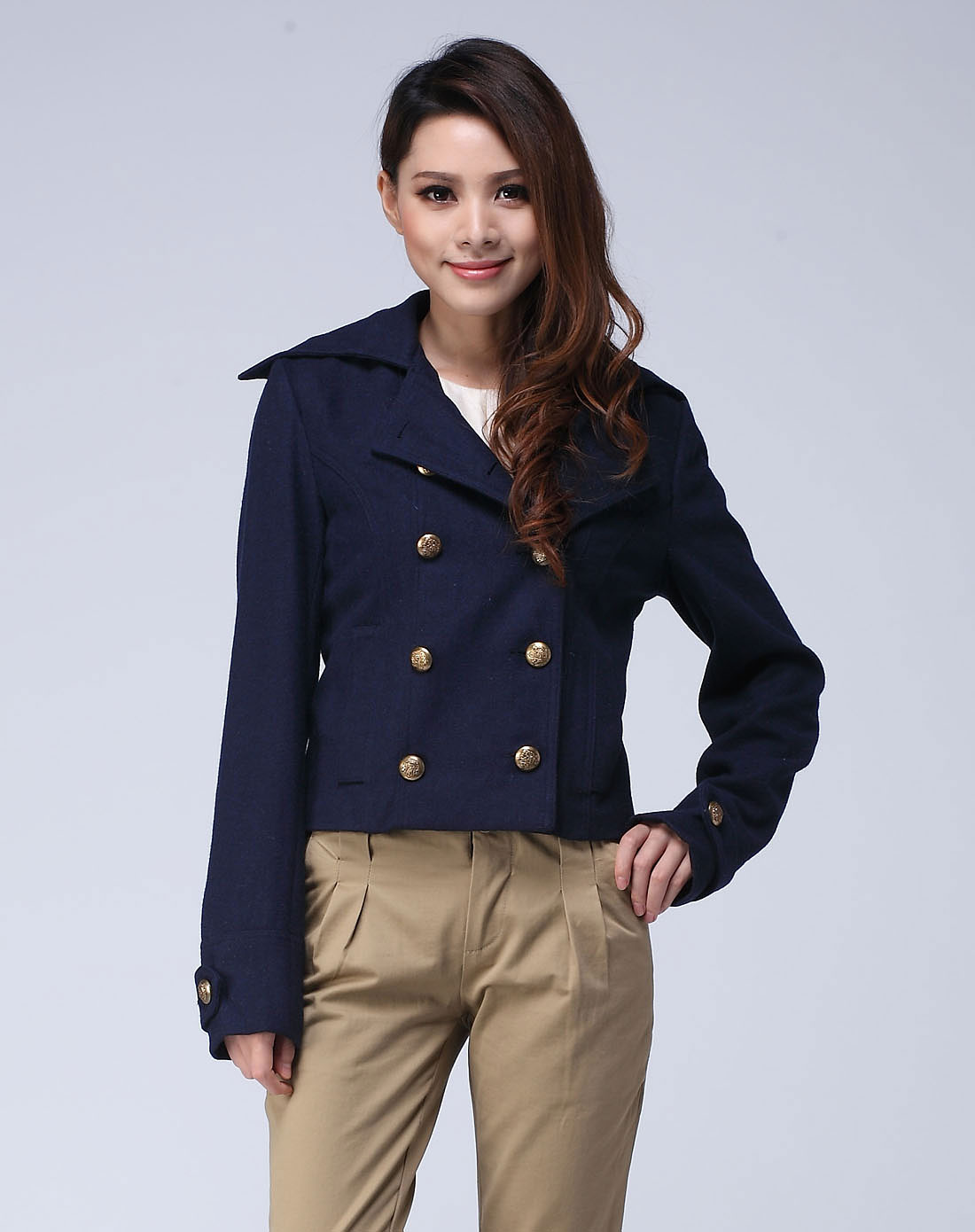 女款藏蓝色外套