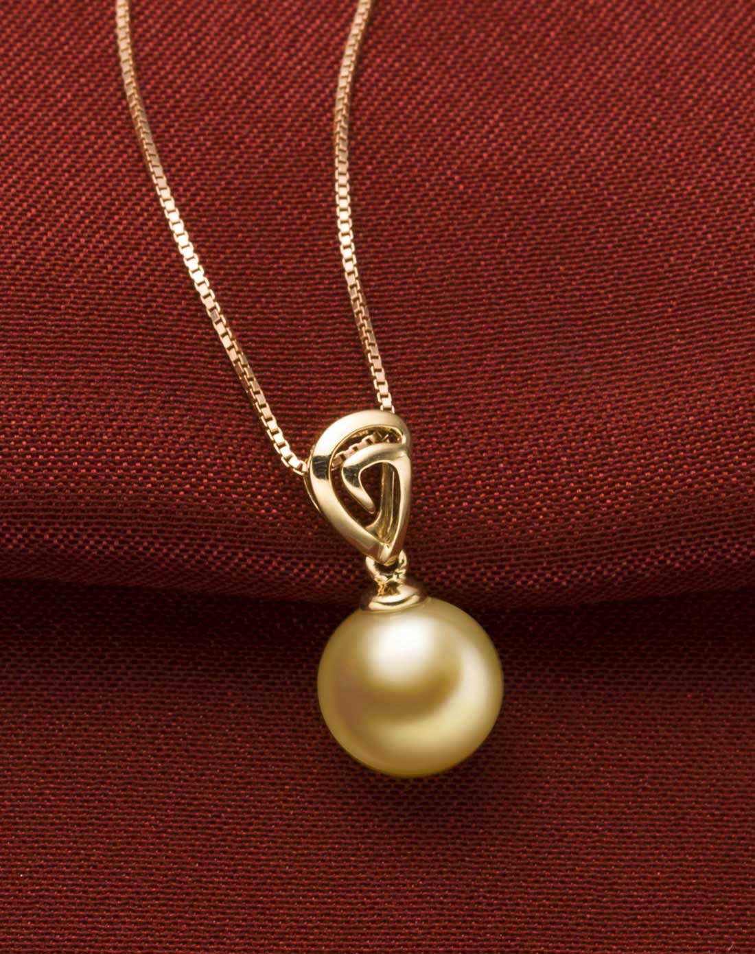 18k金金珠吊坠-清雅