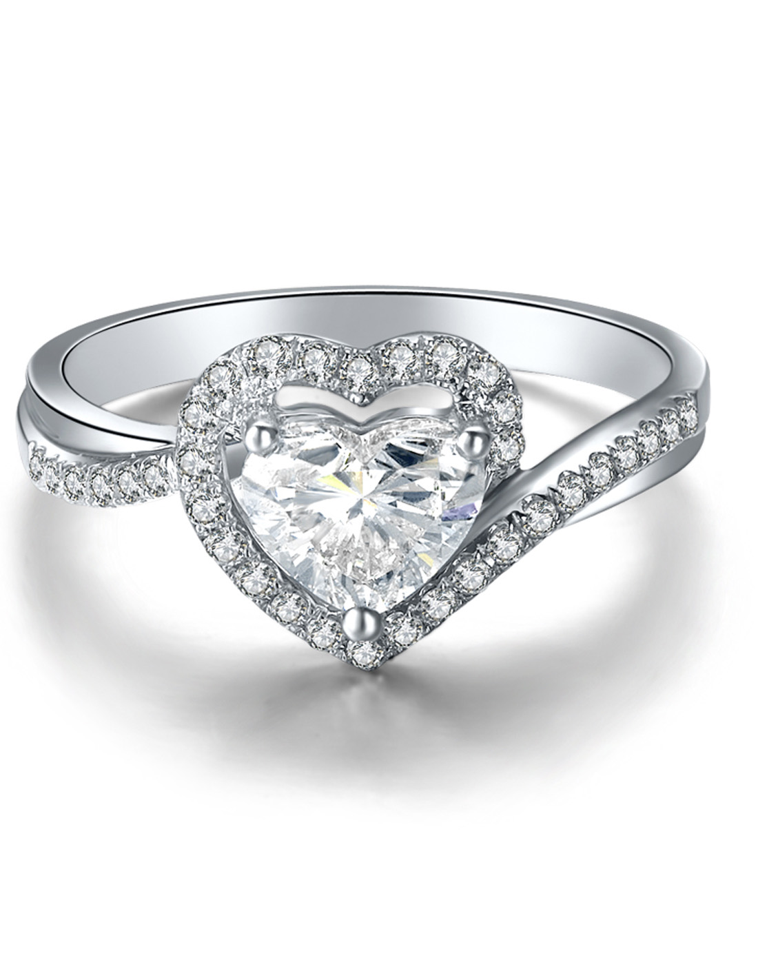 1.2克拉g色18k金钻石女戒