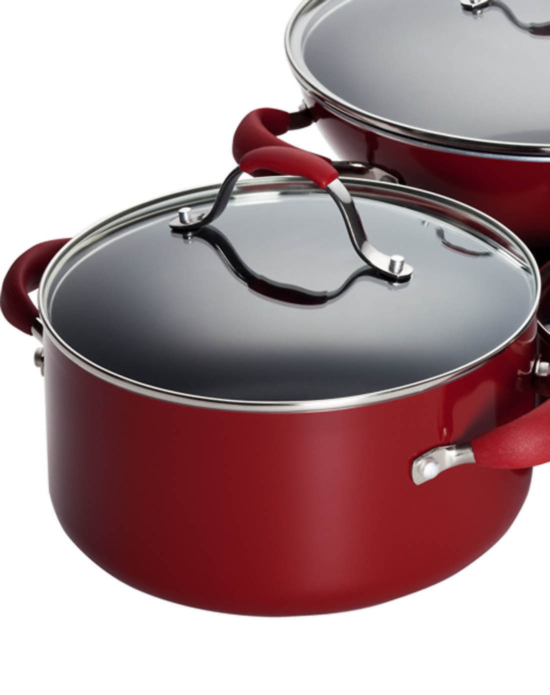 美亚meyer厨具专场红色八件套装锅具11198_唯品会