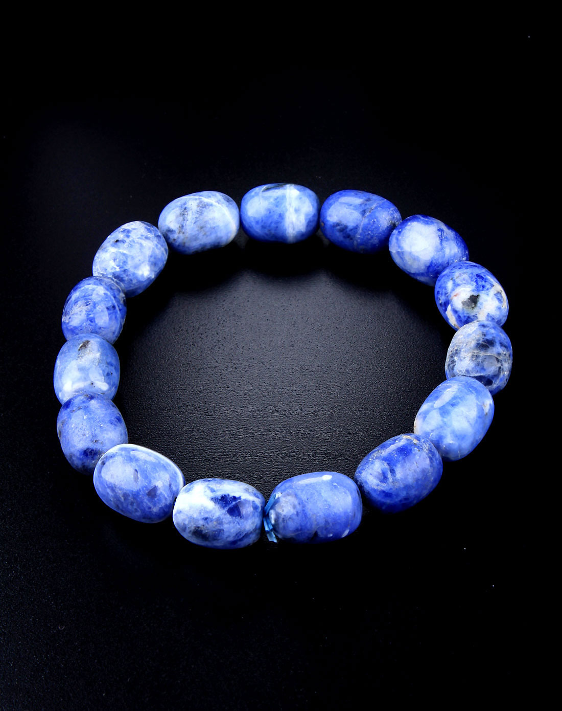 天然蓝幽灵石手链