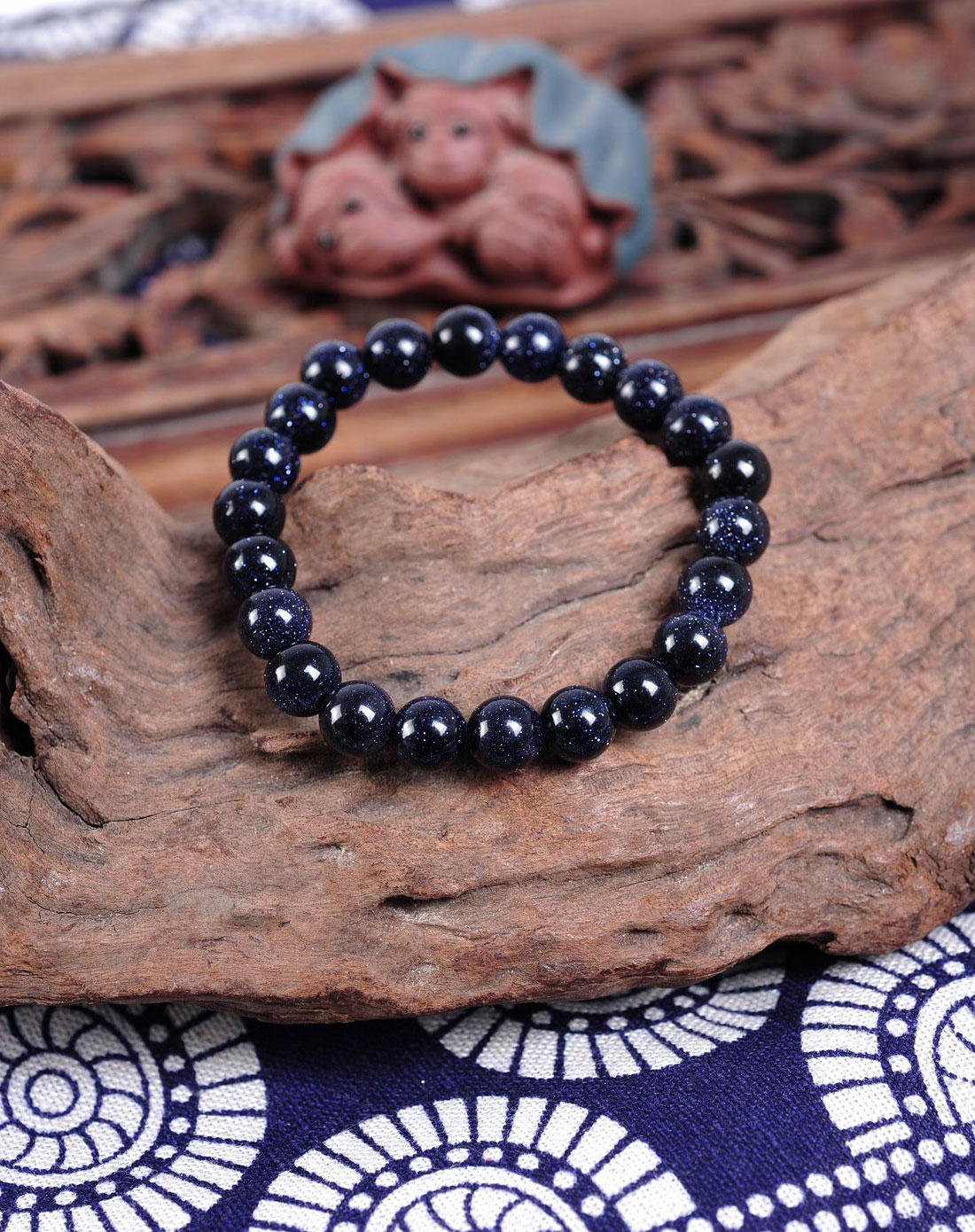 女款天然蓝砂石时尚手链