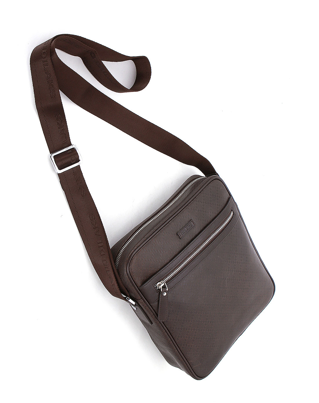 男款啡色休闲斜挎包