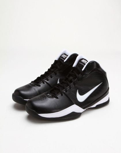 耐克nike拼接条纹透气黑白色高帮篮球鞋472633-001_唯品会