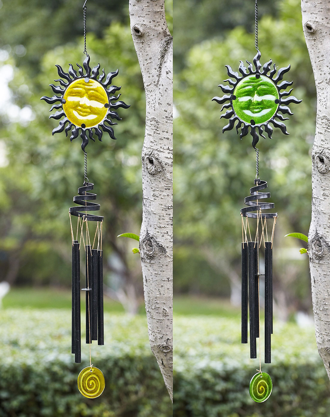 太阳花钢管装饰风铃(二只装)