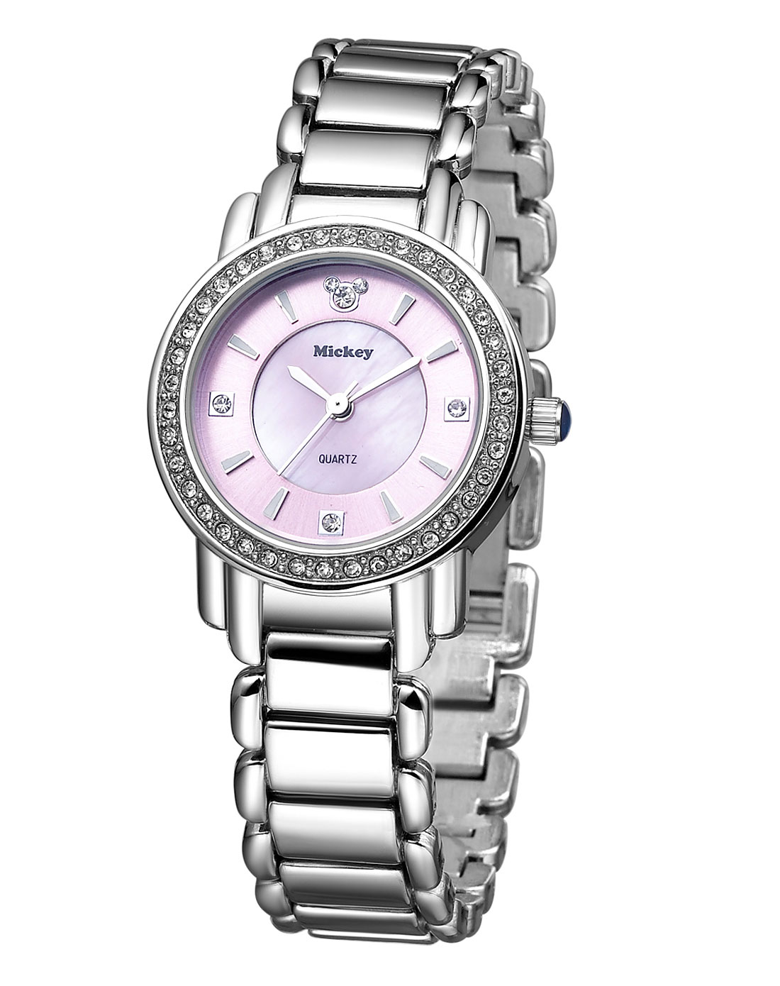 百迪baidi&迪士尼disney手表专场-disney cuties 中性银/粉红色身上