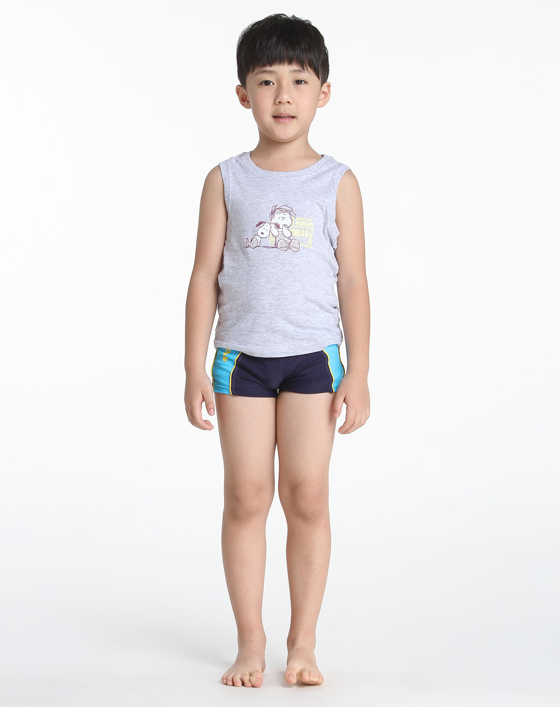 男童灰色夏日清凉泳装组合