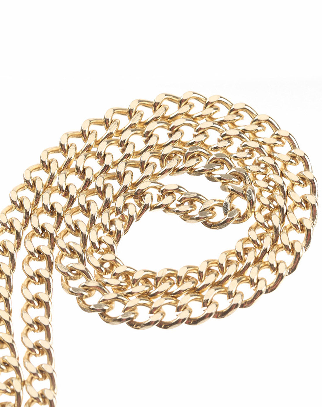 金色印logo铁链腰带