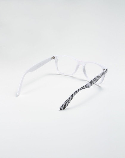 斑马纹黑白色时尚眼镜框