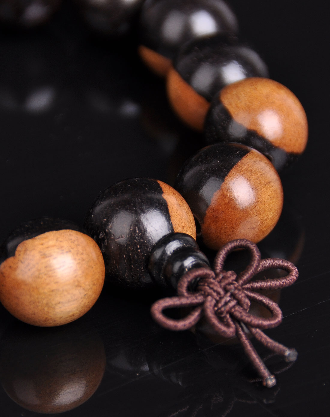 太极八卦天然阴阳木手串