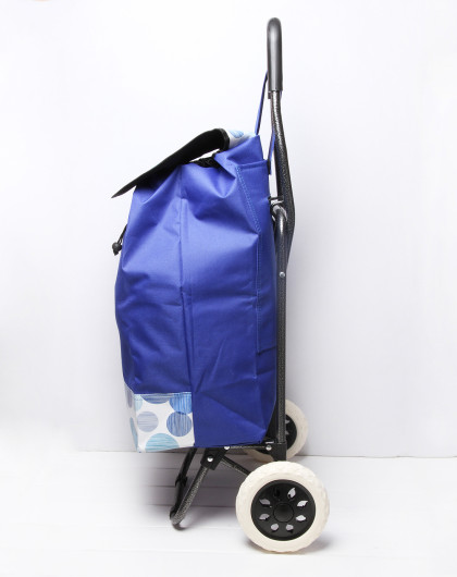 蓝色可折叠购物车